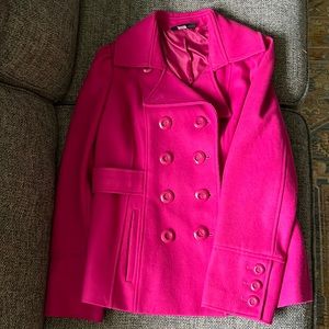 Hot pink peacoat, size medium. Rarely used.